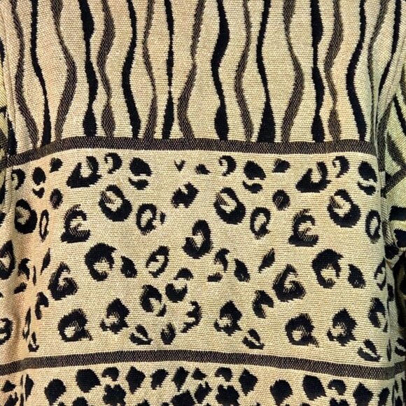 Vintage Jane Ashley Casual Lifestyle Animal Print Tapestry Woven Jacket M Cotton - Picture 5 of 6